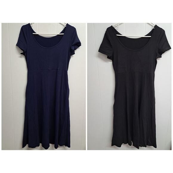Falidem 2 Pack Women Short Sleeve Casual Dresses with Pocket,  Midi Dress Size M - Picture 1 of 15
